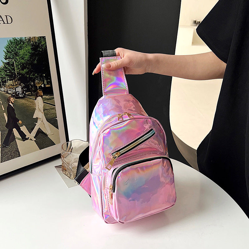 Wholesale New PVC Sports Messenger Laser Chest Bag